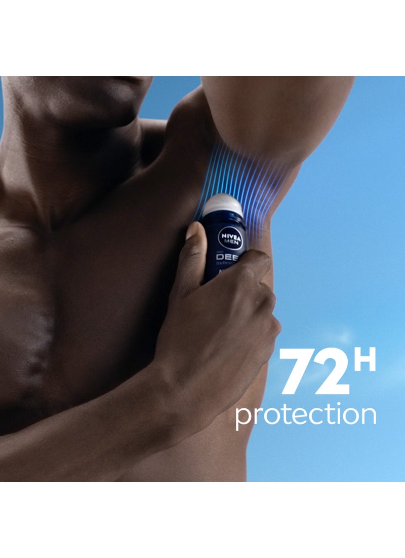 Nivea Deep Black Carbon And Dark Wood Antiperspirant Roll On 50ml Pack of 2 - Image 4