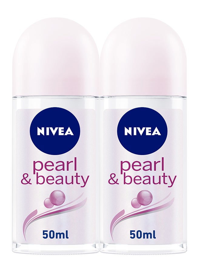 Nivea Pearl Extract And Avocado Oil Antiperspirant Roll On Pack Of 2 50ml 