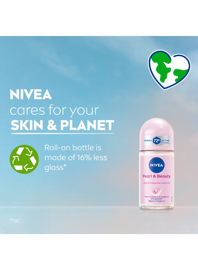 Nivea - Pearl Extract And Avocado Oil Antiperspirant Roll On Pack Of 2 50ml - Image 1