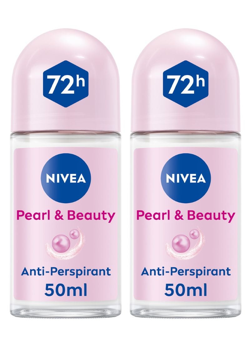 Nivea - Pearl Extract And Avocado Oil Antiperspirant Roll On Pack Of 2 50ml - Image 1