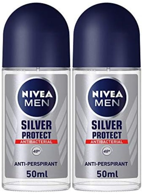 Silver Protect Antiperspirant For Men Antibacterial Protection Roll-On 50ml