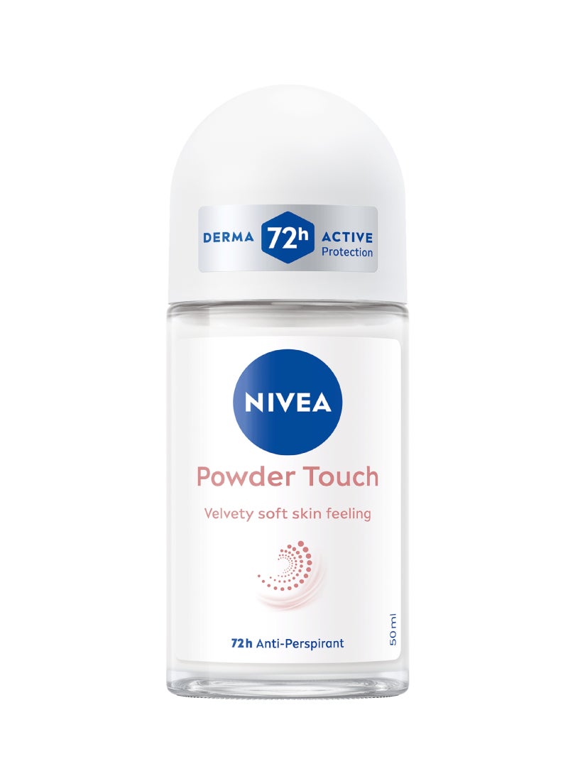 Nivea Powder Touch Antiperspirant For Women, Roll-On 50ml - Image 2
