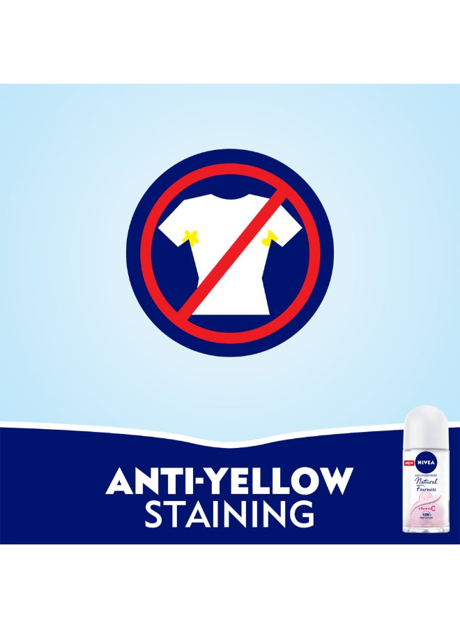 Nivea Pack Of 2 Natural Fairness Antiperspirant Roll On 50ml - Image 4