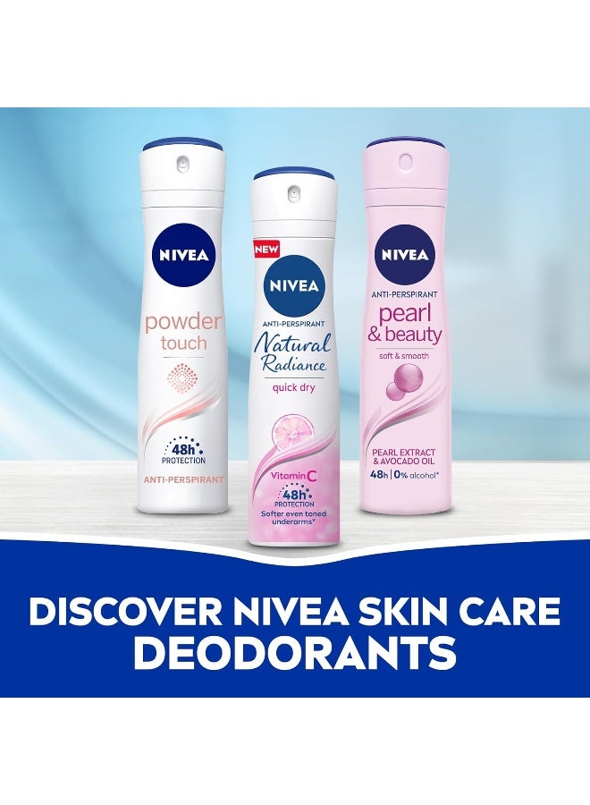 Nivea - Natural Radiance Antiperspirant Spray With Vitamin C 150ml Pack Of 2 - Image 1