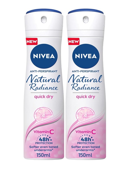 Natural Radiance Antiperspirant Spray With Vitamin C 150ml Pack Of 2