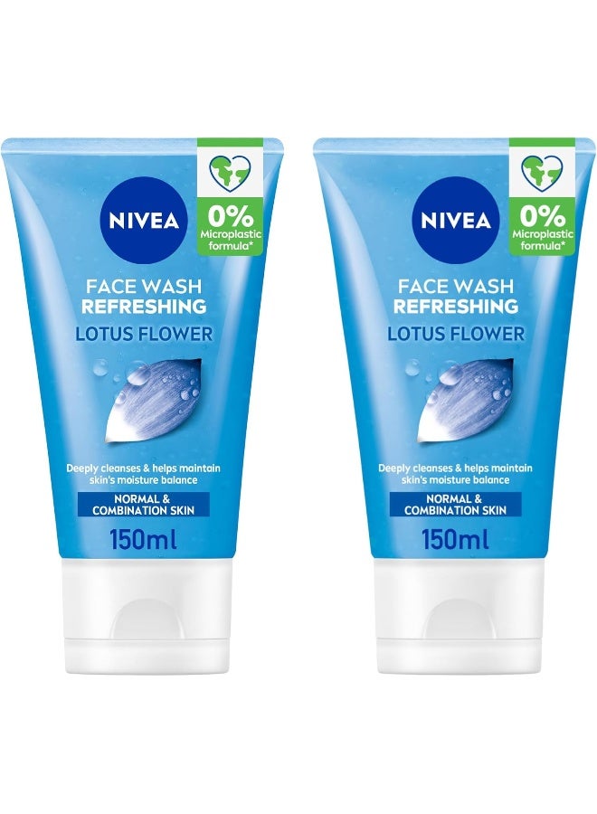 Nivea - Pack Of 2 Refreshing Face Wash 150ml - Image 1