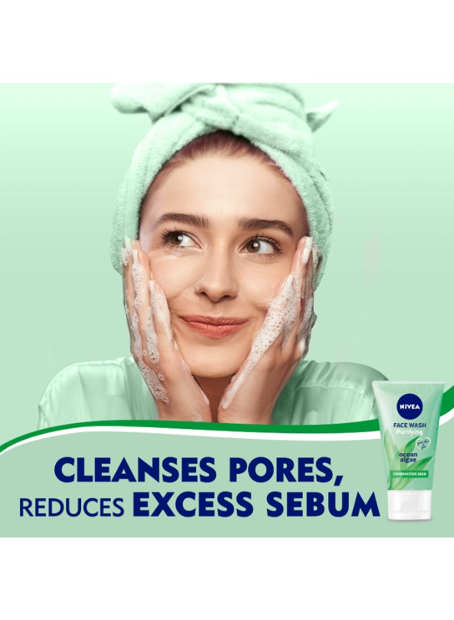 Nivea Purifying Cleansing Face Wash, Combination Skin Pack Of 2 150ml - Image 3