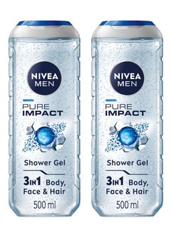 جل استحمام بيور إمباكت للرجال 500ml Pack Of 2