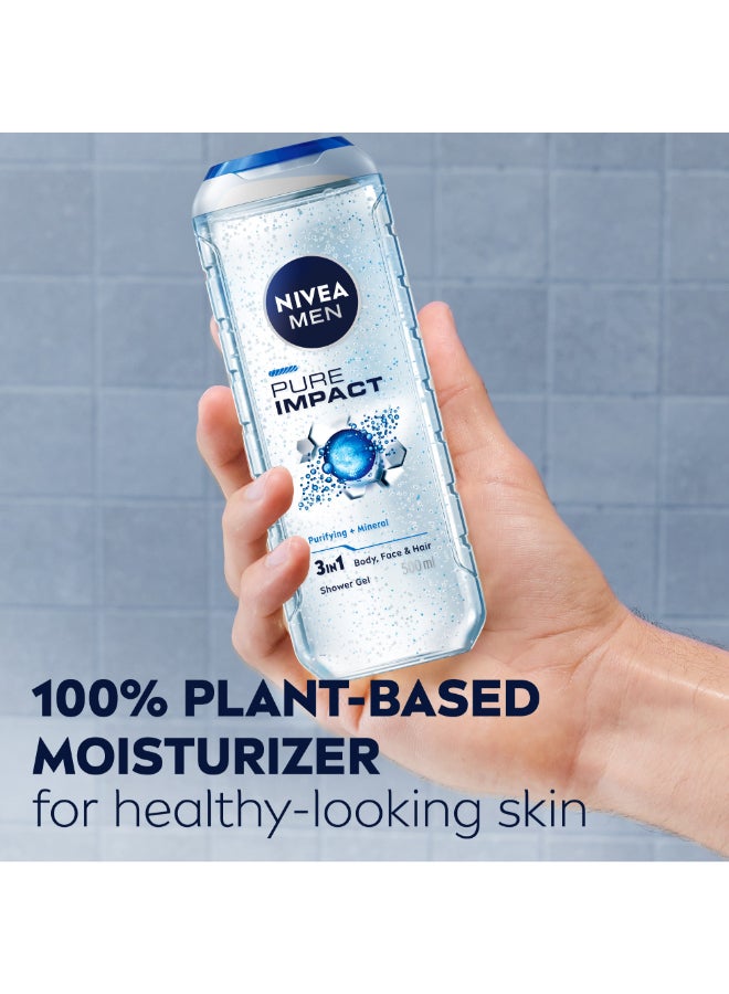 نيفيا - جل استحمام بيور إمباكت للرجال 500ml Pack Of 2 - Image 1