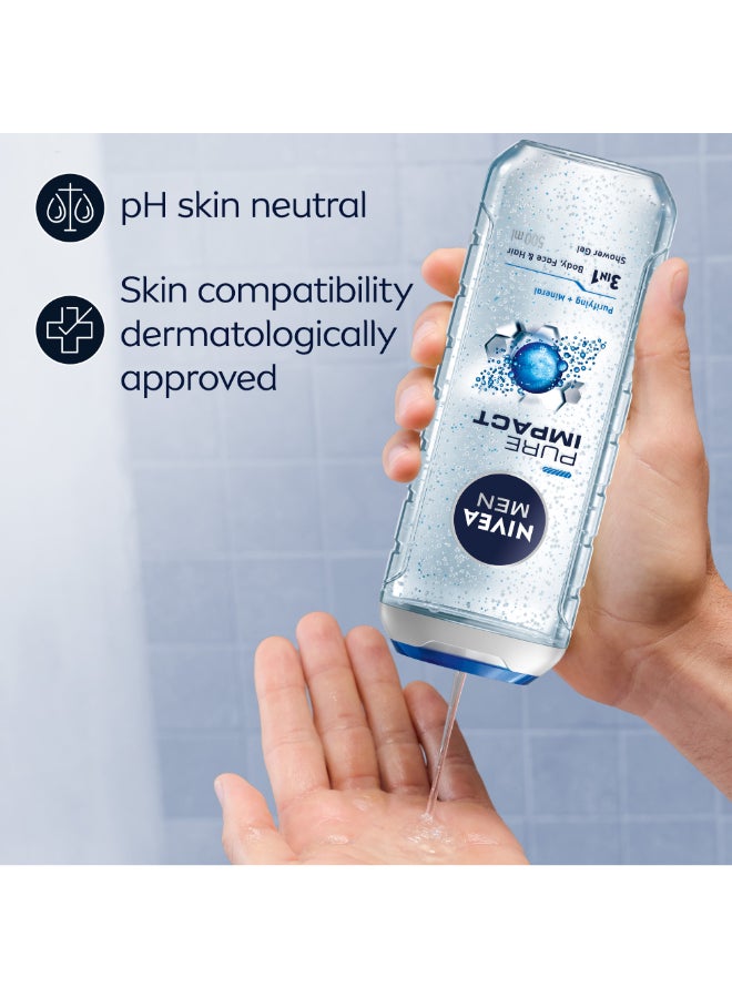 نيفيا - جل استحمام بيور إمباكت للرجال 500ml Pack Of 2 - Image 1