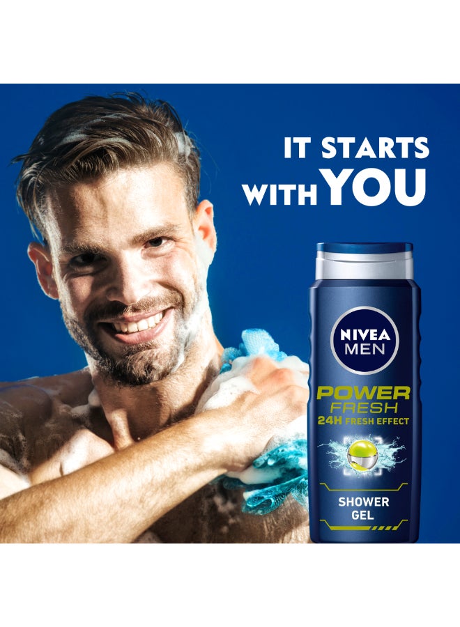 Nivea Pack Of 2 Power Fresh Shower Gel 500ml  - Image 2
