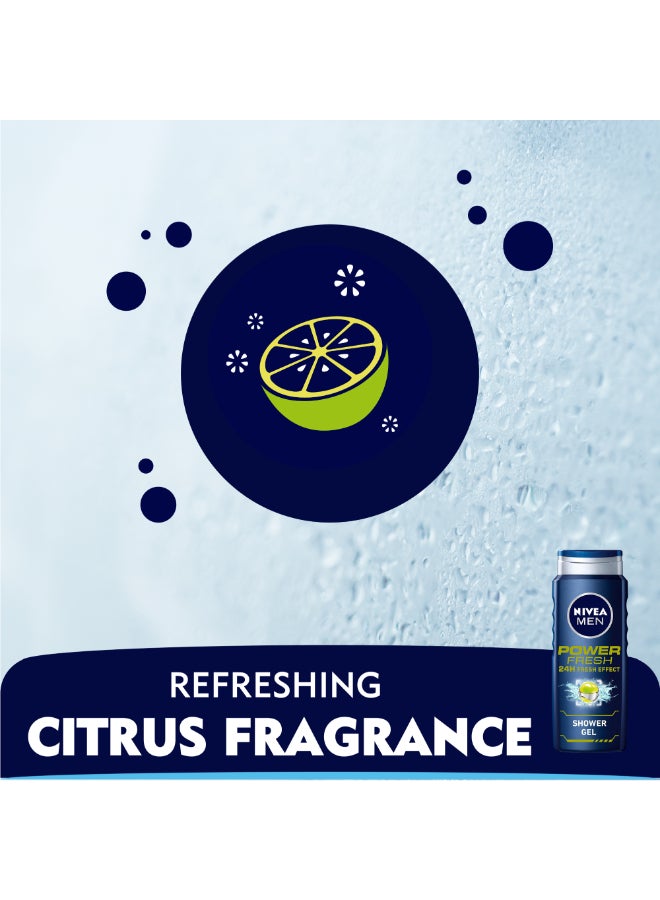Nivea Pack Of 2 Power Fresh Shower Gel 500ml  - Image 4