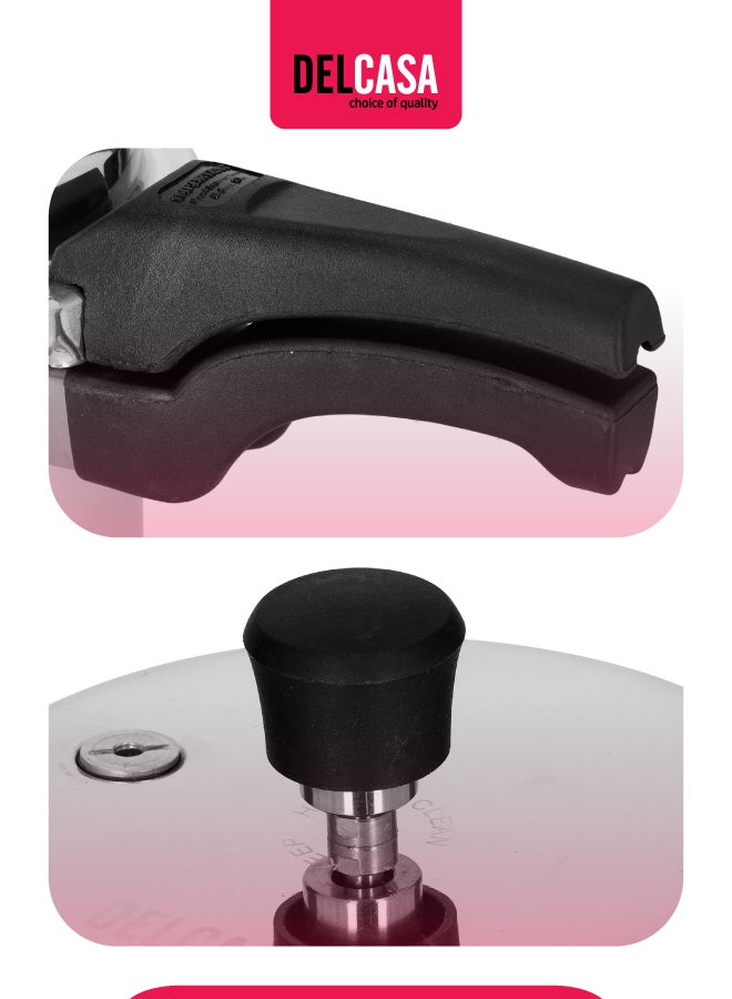 ديلكاسا قدر ضغط مصنوع من الألومنيوم أسود/ فضي 3لترات - Image 5