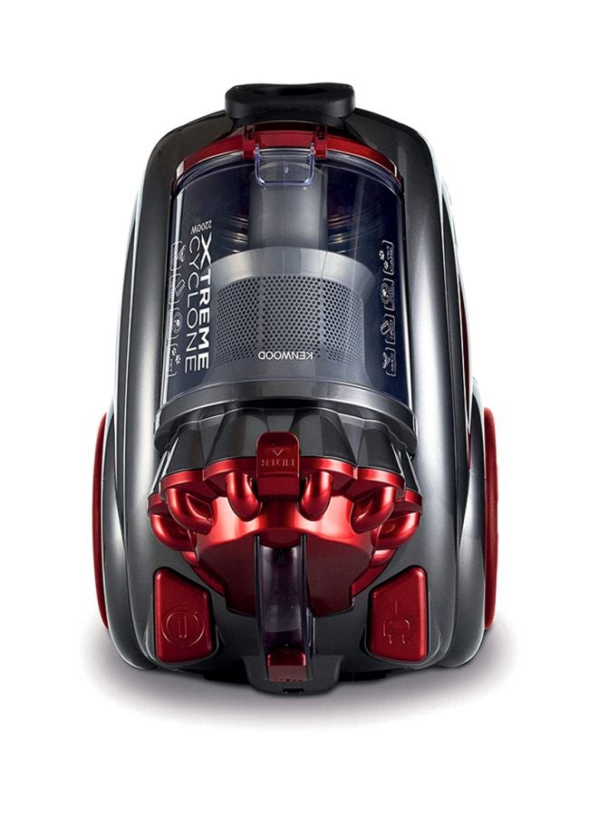 KENWOOD Bagless Canister Vacuum Cleaner, Dust Container Capacity, Speed Control, Cleanable HEPA Filter, Anti Bacteria, 3.5 L 2200 W VBP80 Black/Red/Silver - Image 4
