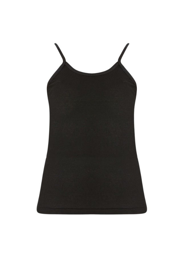 BYC Girls 100% Combed Cotton Skin Friendly Camisole Vest Tank Top - Black (1Pc Pack) Black - Image 1