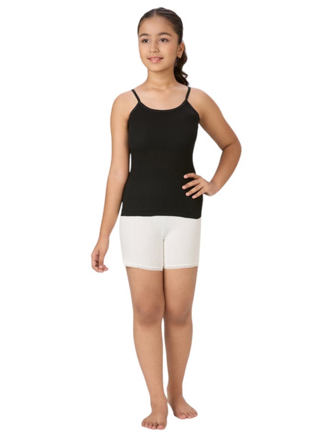 BYC Girls 100% Combed Cotton Skin Friendly Camisole Vest Tank Top - Black (1Pc Pack) Black - Image 1