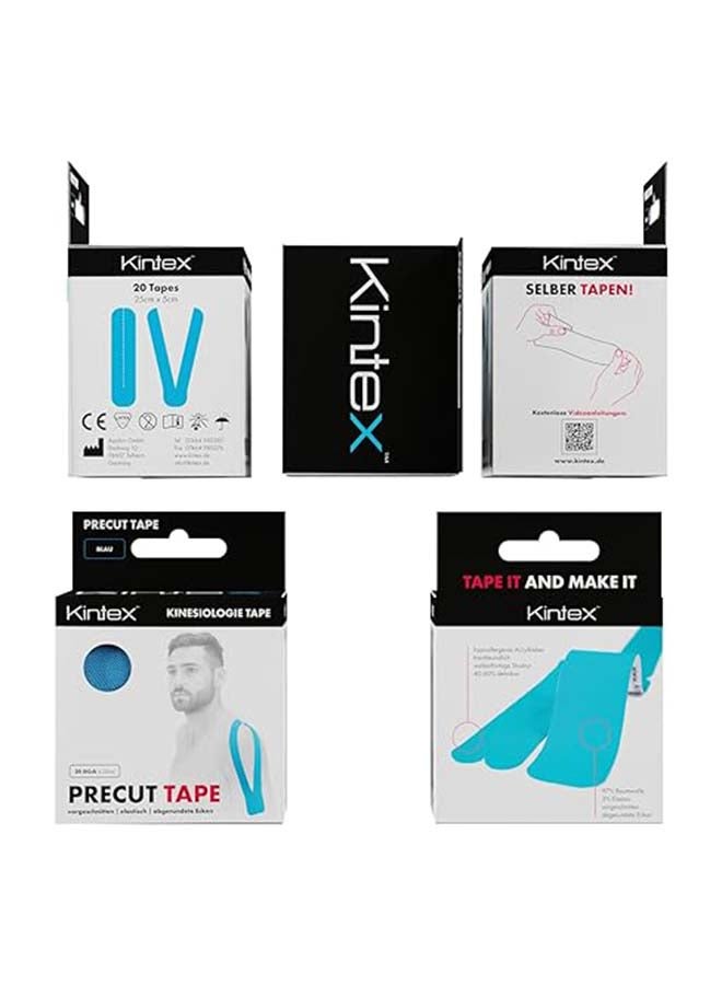 Kintex Pre Cut Kinesiology Tape 25 X 5cm - Image 5