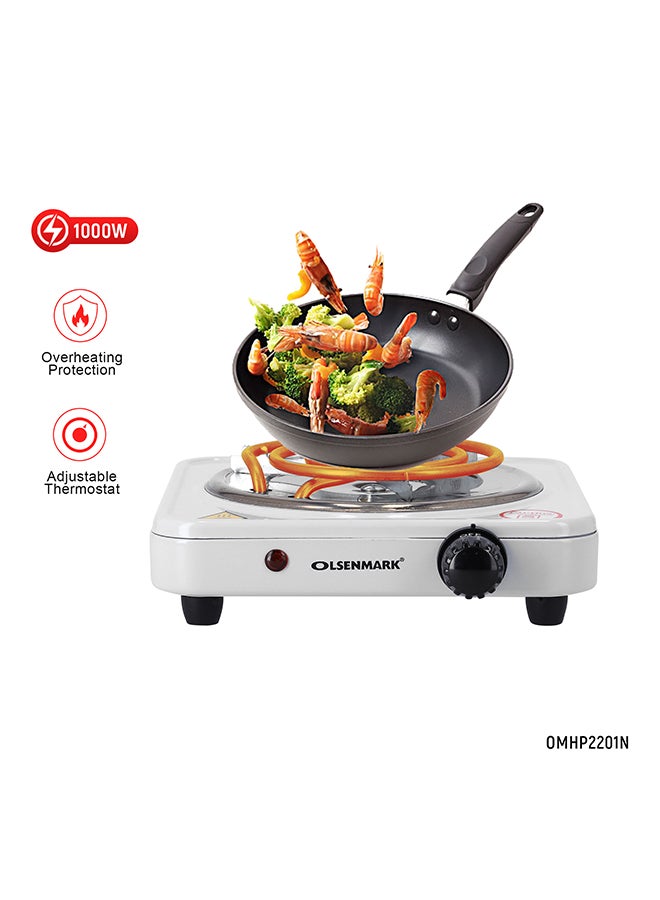 أولسنمارك - موقد تسخين بتصميم حلزوني 1000 W OMHP2201N أبيض - Image 1
