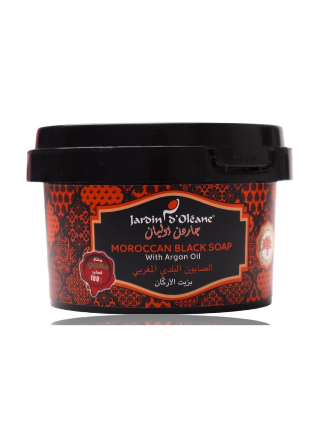 JARDIN D OLEANE Moroccan Black Soap With Argan oil 250grams  - Image 1