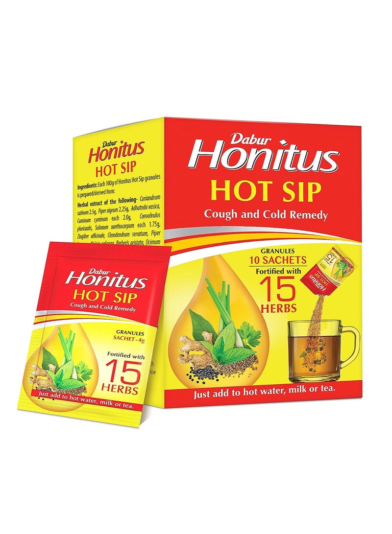 Dabur Honitus Hot Sip Sachets, 10 Sachets 