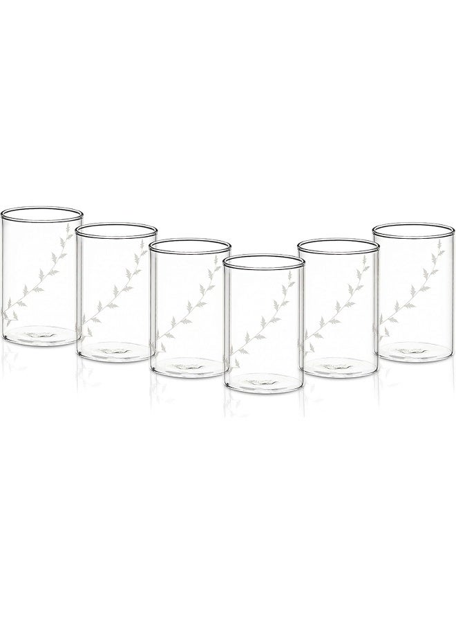 BOROSIL VISION GLASS SET WHITE KRIP MEDIUM 295 ML|CLEAR HIGH BALL|TRANSPARENT|TUMBLER FOR WATER, JUICE, COCKTAIL, MOCKTAIL|6 PC GLASS SET Clear - Image 3