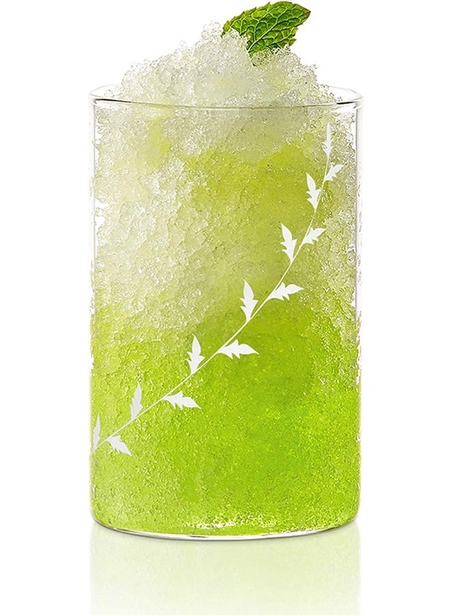 BOROSIL VISION GLASS SET WHITE KRIP MEDIUM 295 ML|CLEAR HIGH BALL|TRANSPARENT|TUMBLER FOR WATER, JUICE, COCKTAIL, MOCKTAIL|6 PC GLASS SET Clear - Image 2