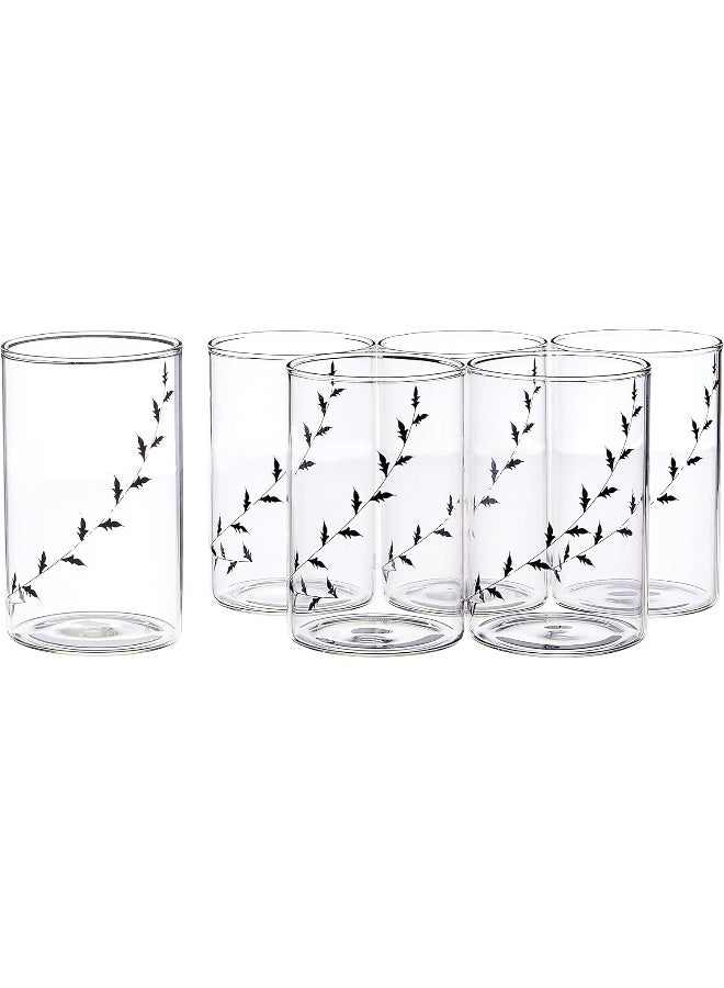 Borosil - Vision Black Krip Medium Glass, 295ml - Pack of 6 Clear - Image 3