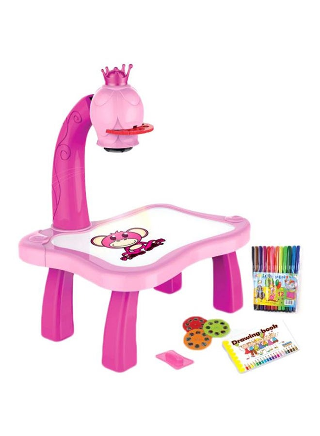 FAMILY CENTER Adjustable Rotating Kids Projector Painting With 12 Colour Markers And 24 Patterns To Trace - Image 1