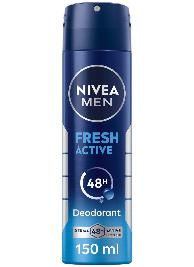 Nivea Pack Of 2 Fresh Active Deodorant Spray 150ml  - Image 2