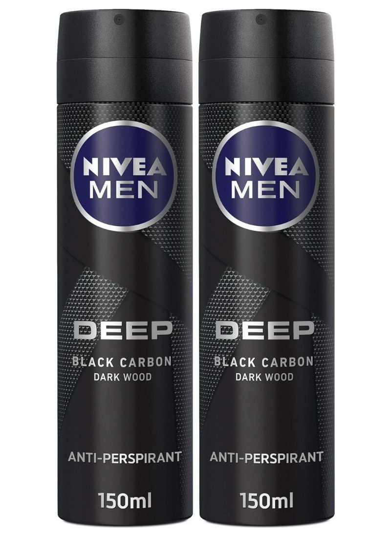 Pack Of 2 Deep Antiperspirant Spray 150ml - pnsku/N41059238A/45/_/1737983445/112f51ff-02f7-492c-9c4d-eeee124439dc