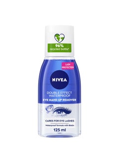 Nivea Double Effect Eye Makeup Remover Sensitive Lashes Protection 125ml Pack of 2  - Image 2