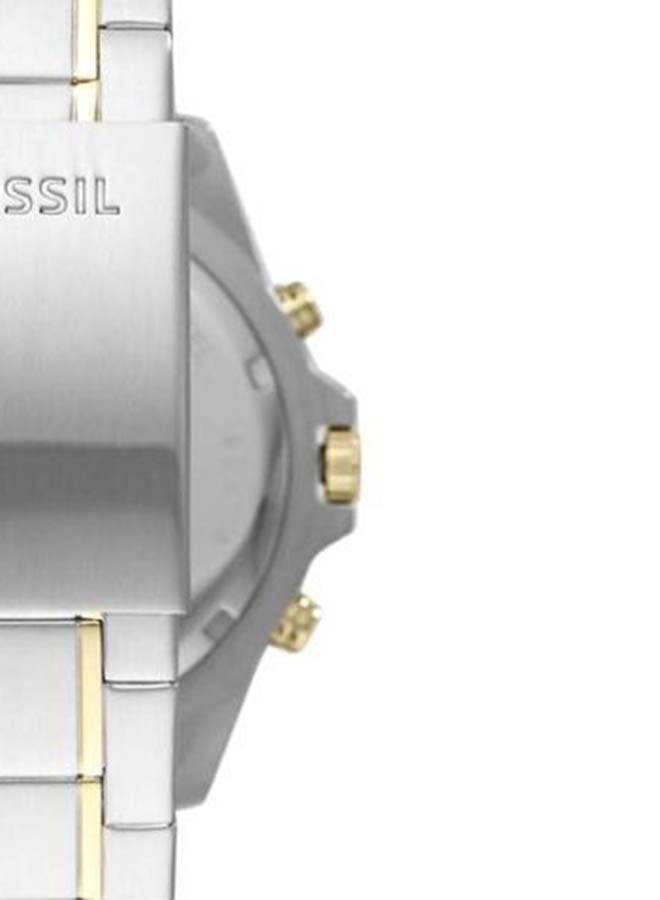 FOSSIL Men's Garrett Chronograph Watch Fs5622 - 44 mm - Silver/Gold - Image 5