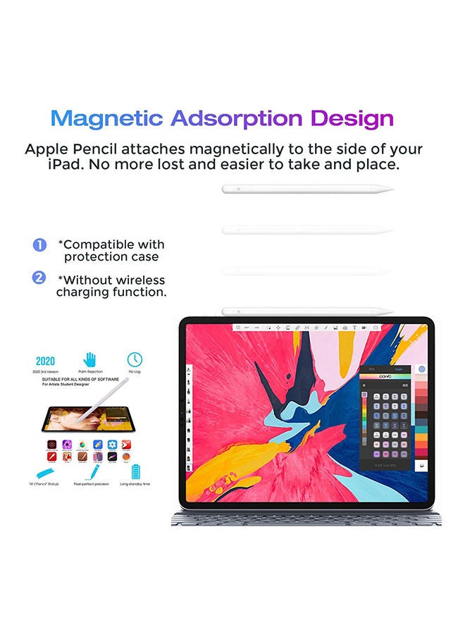 Stylus Pen For iPad With Palm Rejection White - Image 4