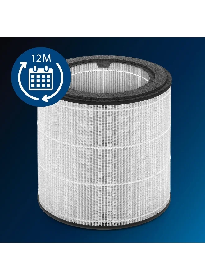 فيليبس فلتر Hepa Nano Protect بديل أصلي FY0194/30 - يصل عمره إلى 12 شهرًا، يتناسب مع أجهزة تنقية الهواء AC0819 وAC0820 FY0194/30 أبيض/ أسود
