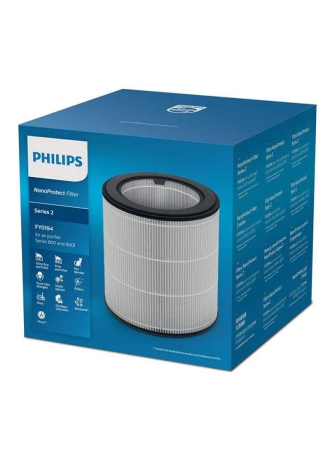 Philips Genuine Air Purifier Filter Replacement FY0194/30 - Nano Protect HEPA Replacement Filter, Up to 12 months lifetime, For AC0819 & AC0820 FY0194/30 White/Black  - Image 2