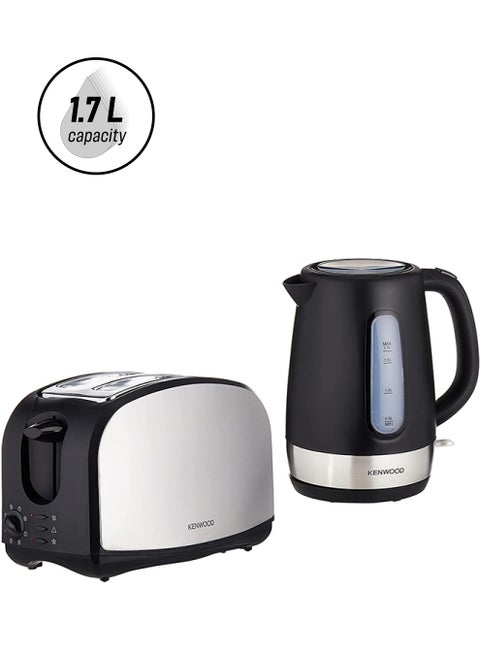 Bundle Breakfast Set With 1.7L Electric Kettle And 2 Slice Bread Toaster MPM02.000BK 1.7 L 2200 W Tcm01.aobk - Zjp01.aobk Silver/Black