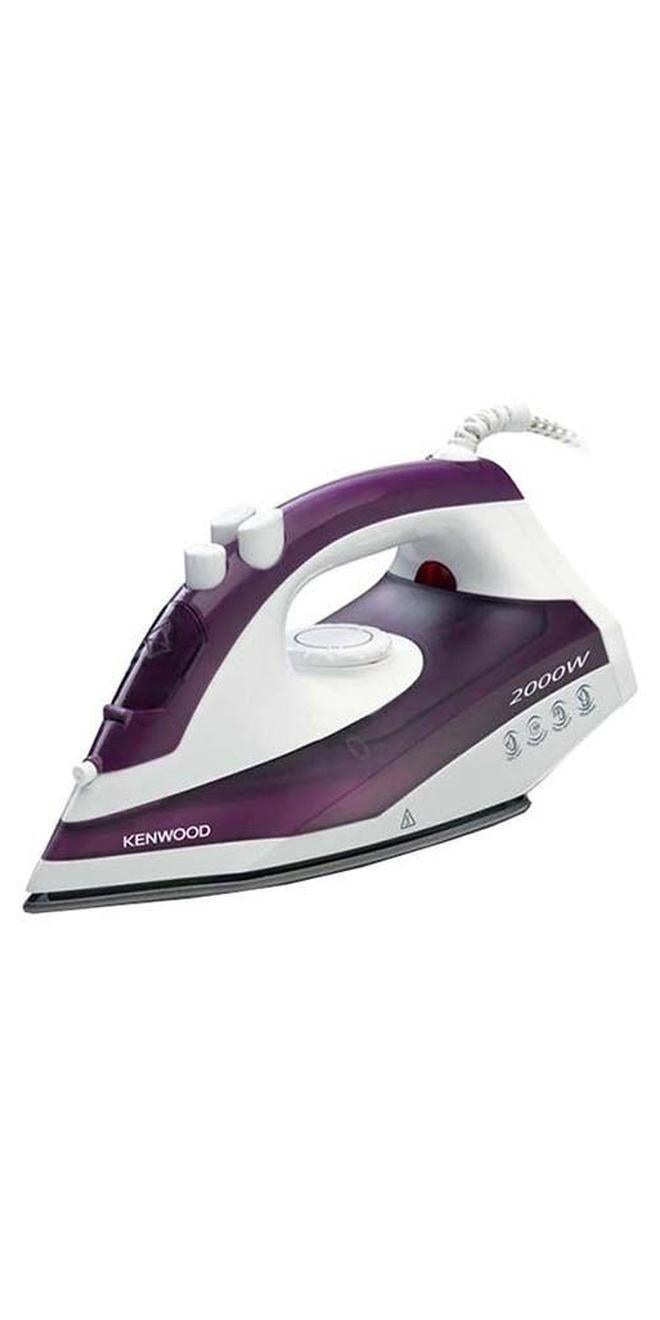 كينوود مكواة بخار، قاعدة غير لاصقة، وظيفة التنظيف الذاتي، رذاذ الماء، 120 جرام من البخار 250 ml 2000 W STP40.000WP بنفسجي/أبيض - Image 1