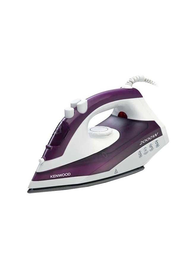KENWOOD Steam iron, Non Stick Soleplate, Self Clean Function, Water Spray, 120G Steam Shot, 250 ml 2000 W STP40.000WP Purple/White - Image 1