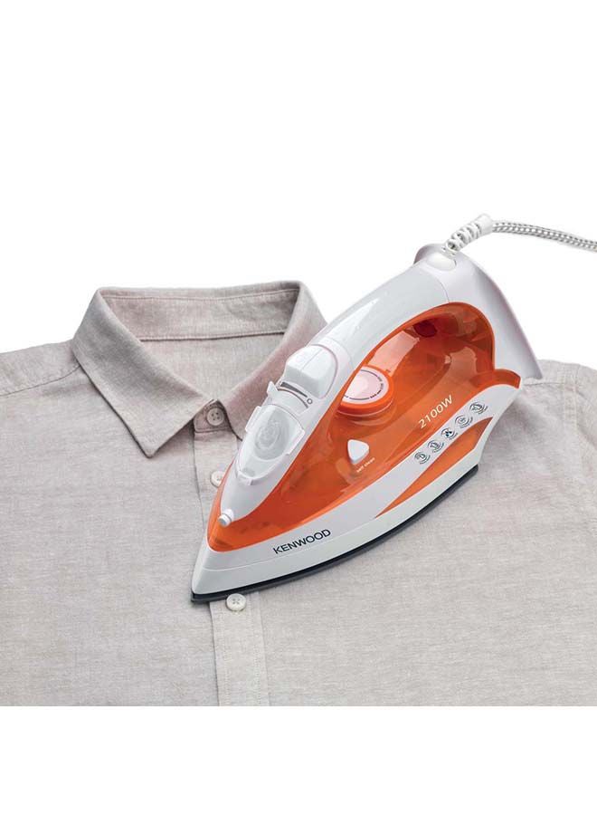 KENWOOD Steam Iron, Scratch Resist, Ceramic Soleplate, Anti Drip, Self Clean Function, Water Spray, 130G Steam Shot, 300 ml 2100 W STP50.000WO Orange - Image 5
