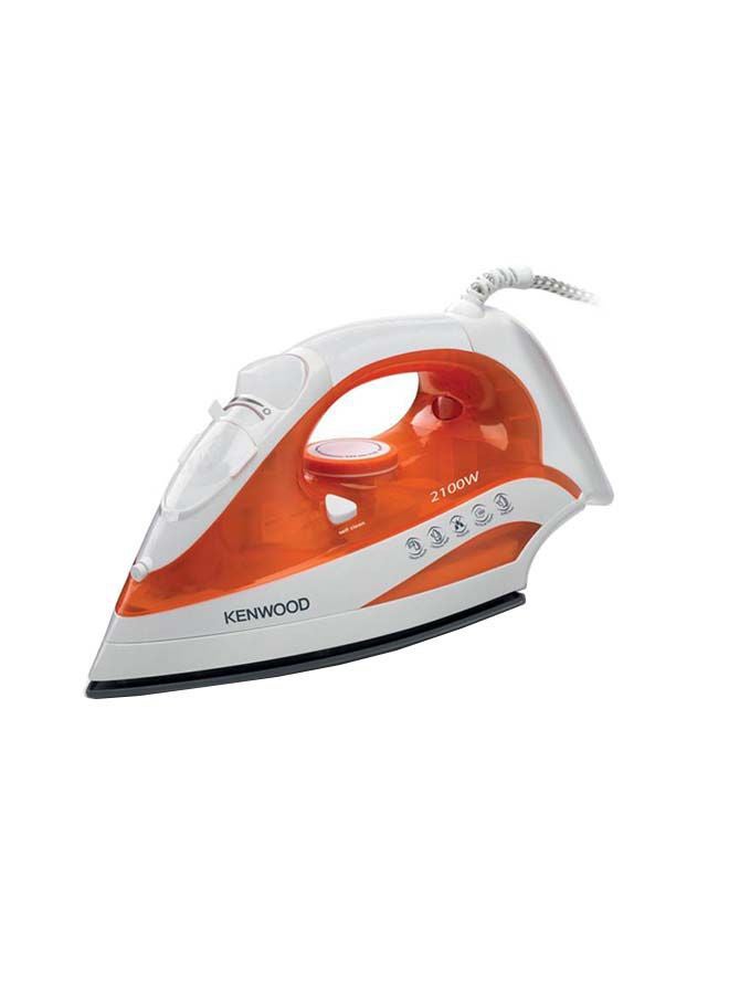KENWOOD Steam Iron, Scratch Resist, Ceramic Soleplate, Anti Drip, Self Clean Function, Water Spray, 130G Steam Shot, 300 ml 2100 W STP50.000WO Orange - Image 1