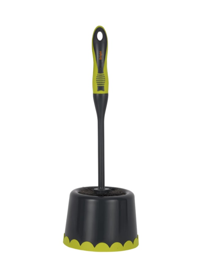 Royalford Toilet Brush Premium Quality Cleaning Accessories Multi Color Elegant Design Gripped Handle Convenient To Use 14X14X38 Cm Navy Blue/Green 38cm  - Image 1