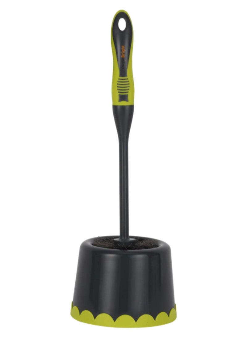 Royalford Toilet Brush Premium Quality Cleaning Accessories Multi Color Elegant Design Gripped Handle Convenient To Use 14X14X38 Cm Navy Blue/Green 38cm - Image 1