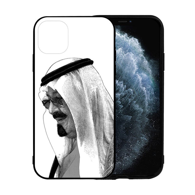 Covernex Apple iPhone 12 Pro Max Protective Case Cover Printed Featuring King Abdullah B&W Art Photo DESIGN_1222 - Image 2
