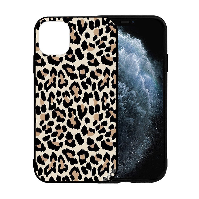 Covernex Apple iPhone 12 Pro Max Protective Case Cover Printed Featuring Leopard Pattern Black & Brown DESIGN_1118 - Image 2
