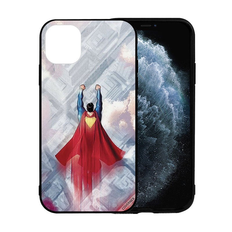 كوفرنيكس غطاء حماية واقي لهاتف آيفون 12 برو ماكس مقاس 6.7 بوصة بطبعة بطل خارق يطير عالياً - Image 2
