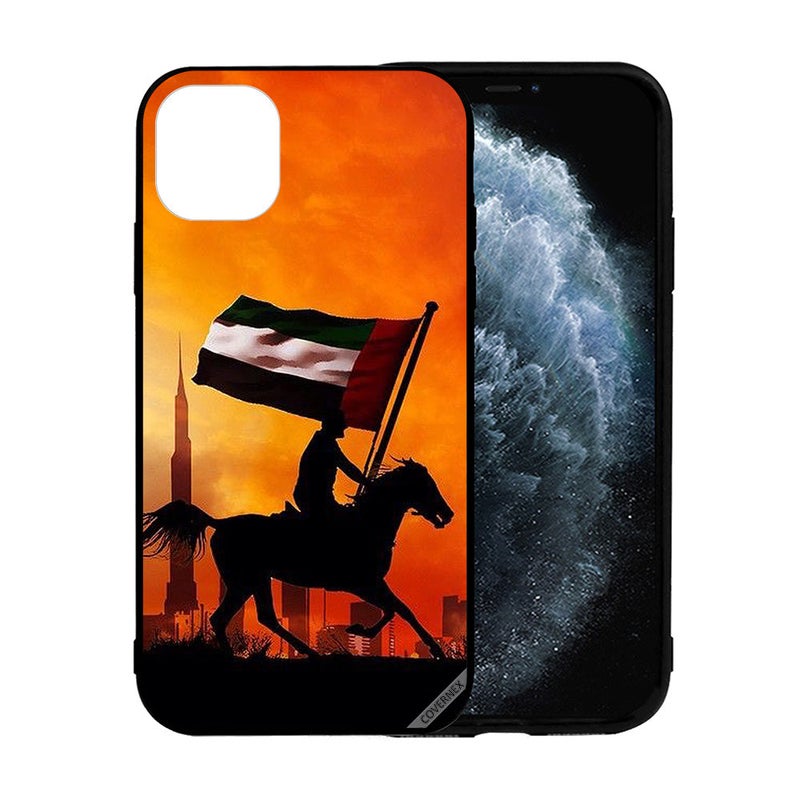 Covernex Apple iPhone 12 Pro Max Protective Case Cover Printed Featuring Holding UAE Flag While Running DESIGN_1301 - Image 2