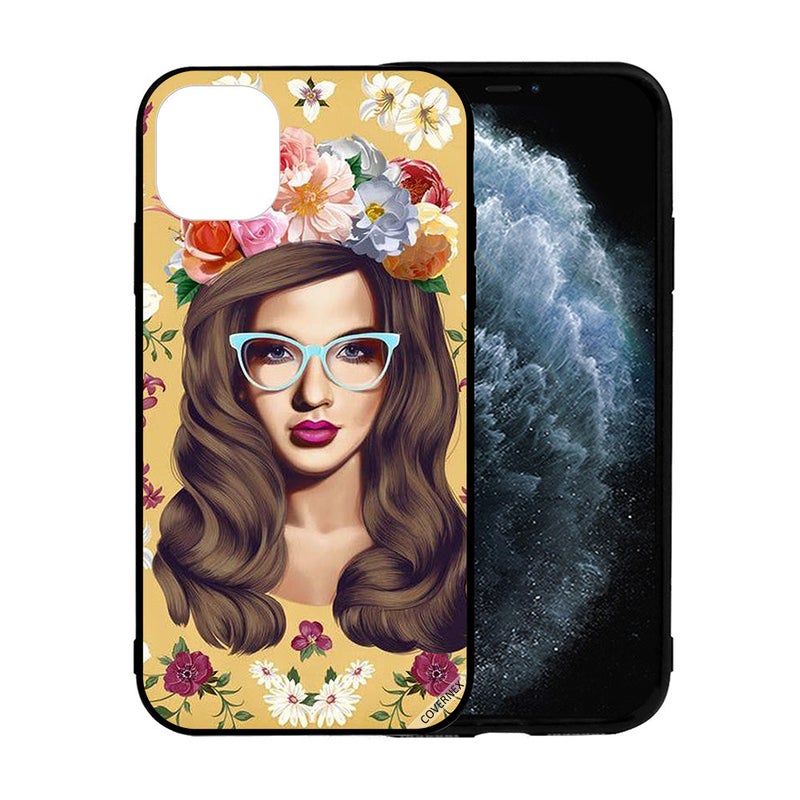 Covernex Apple iPhone 12 Pro Max Protective Case Cover Printed Featuring Stylish Girl in Flowers DESIGN_0789 - Image 2
