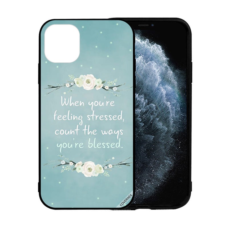 Covernex Apple iPhone 12 Pro Max Protective Case Cover Printed Featuring You are blessed DESIGN_1978 - Image 2