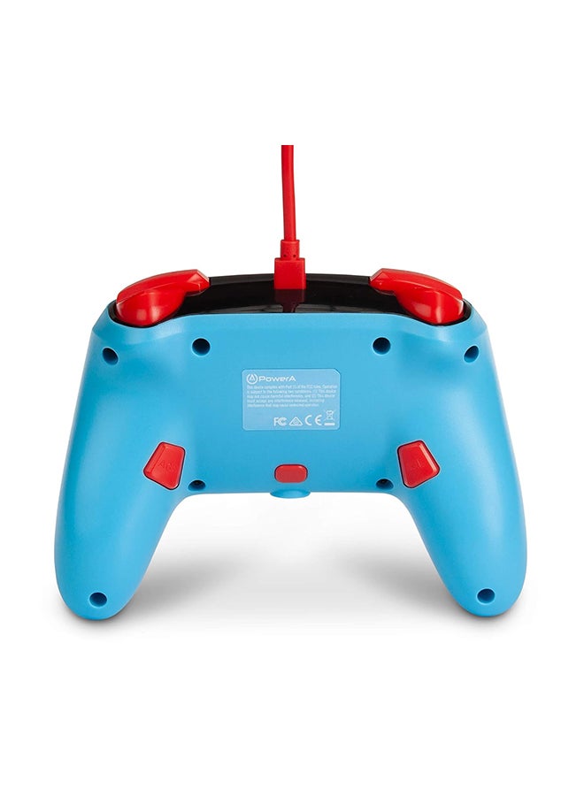 PowerA Enhanced Wired Gaming Controller for Nintendo Switch, Super Mario Bros, Mario Punch, Blue