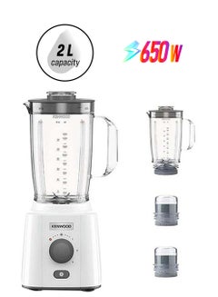Blender, Grinder, Ice Crush Function, 1.5L extra Jar, Multi Mill, 2 L 650 W OWBLP41.H0WH White/Grey